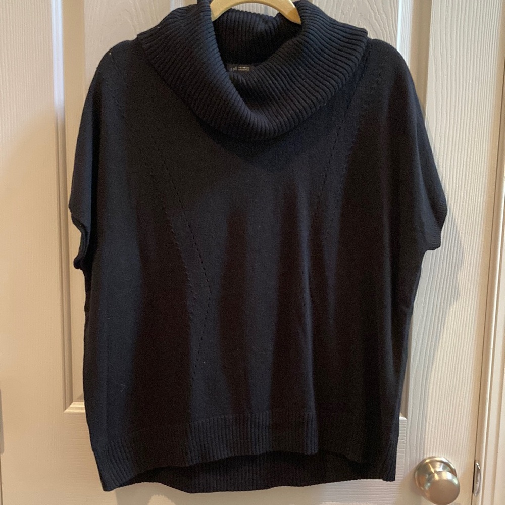 VGUC J.Jill Black Cowl Neck Sweater